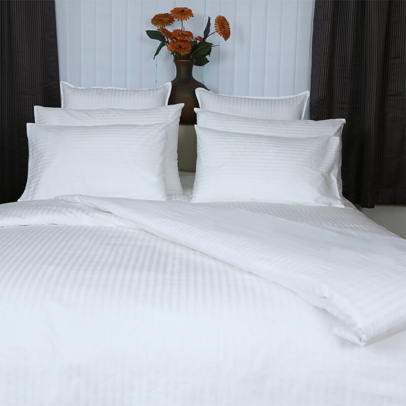 300 TC CVC Sateen Stripe Duvet Cover - Single Large