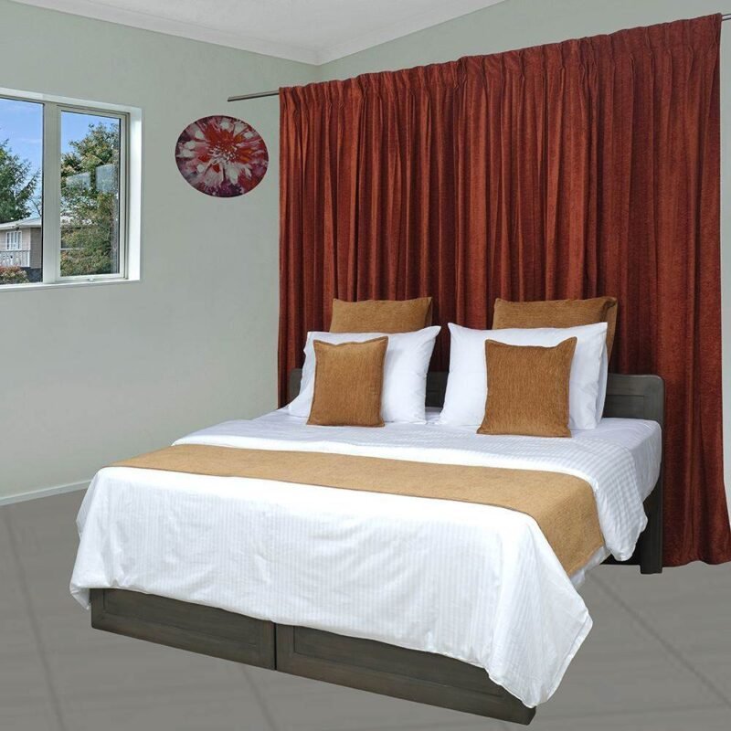 Chenille bed runner brown