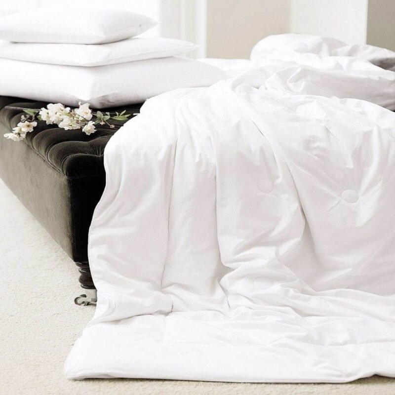 Quilted Cotton Duvet - Silkenised Hollow Fibre PW, 500 GSM – King