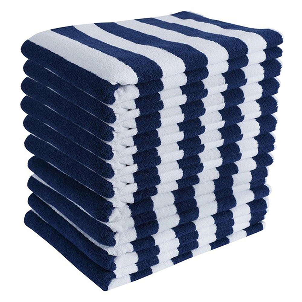 100% Cotton Blue Striped Terry 800 Grams - Image 2